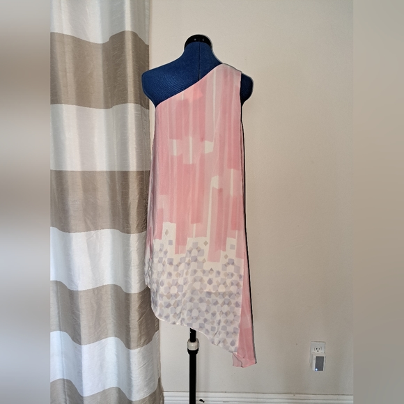 Maeve Anthropology Women's Dress Pink One Should Asymmetrical Silk Size 6P - Picture 6 of 14